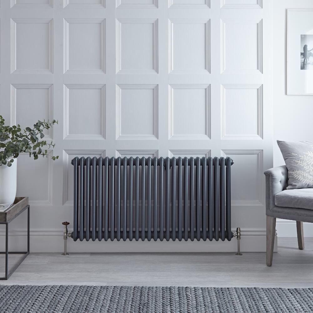Radiateur Vertical Style Fonte Anthracite Windsor 60cm x 119.3cm x 10cm 1900 Watts