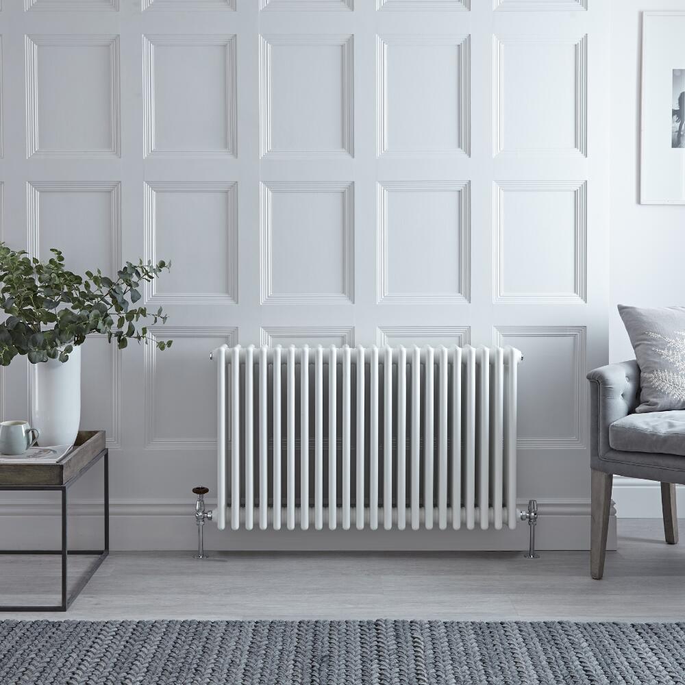 Radiateur horizontal style fonte à colonnes – Blanc – 60 cm x 101 cm - Windsor