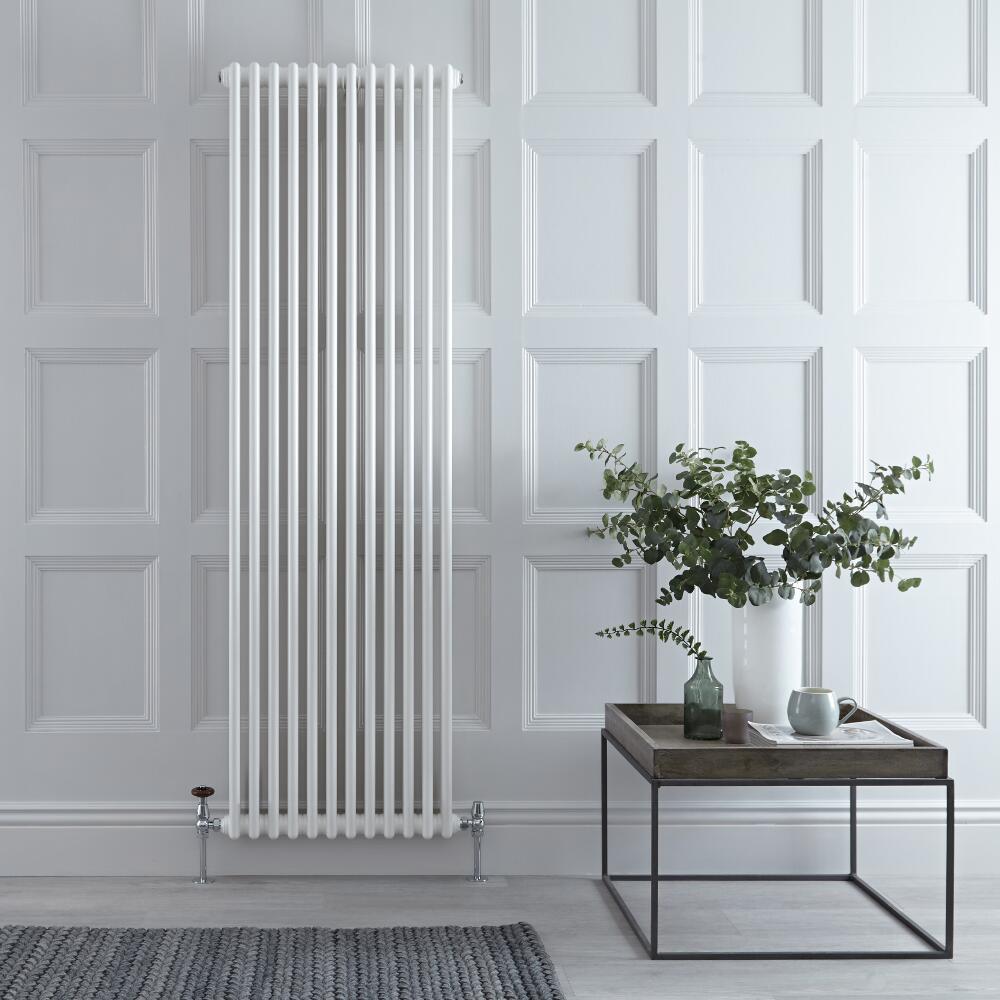 Radiateur Vertical Style Fonte Blanc Windsor 180cm x 56,3cm x 10cm 2338 Watts