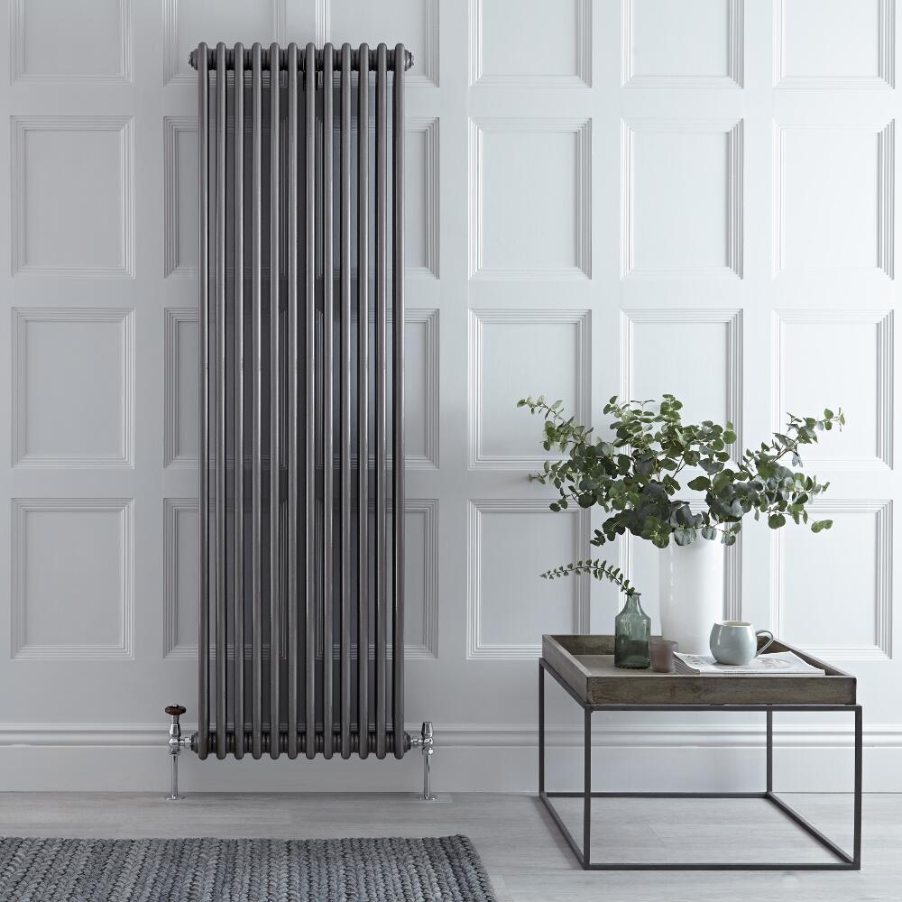 Radiateur Vertical Style Fonte Acier Brut Windsor 180cm x 56,3cm x 10cm 2338 Watts