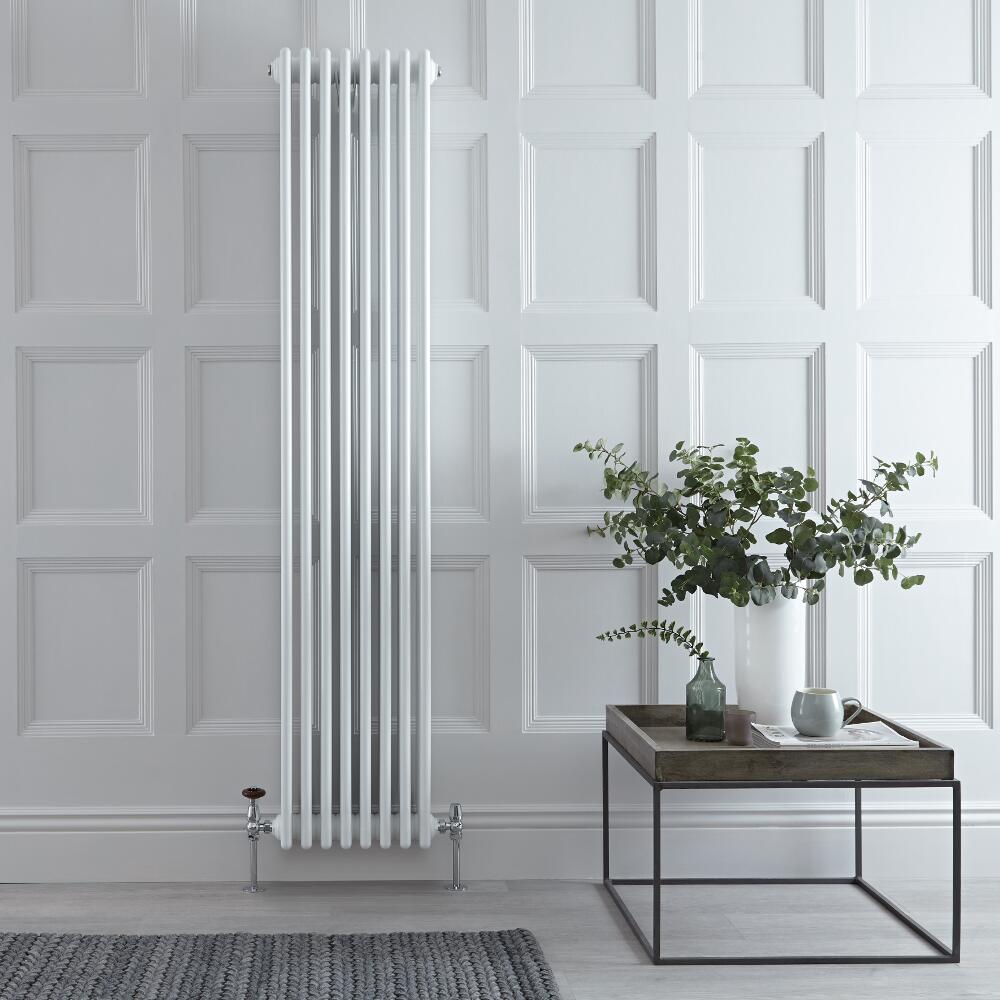 Radiateur Vertical Style Fonte Blanc Windsor 180cm x 36cm x 13,3cm 2153 Watts