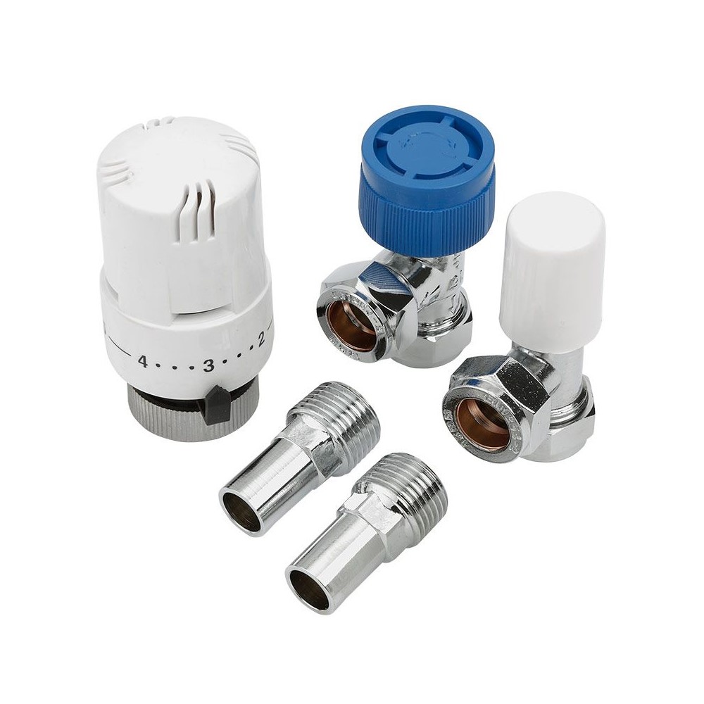 Robinets de radiateur d'angle thermostatique