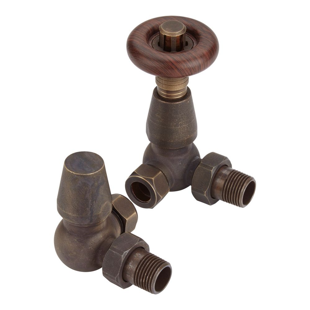 Robinets de radiateur d’angle thermostatique rétro – Laiton - Oxford