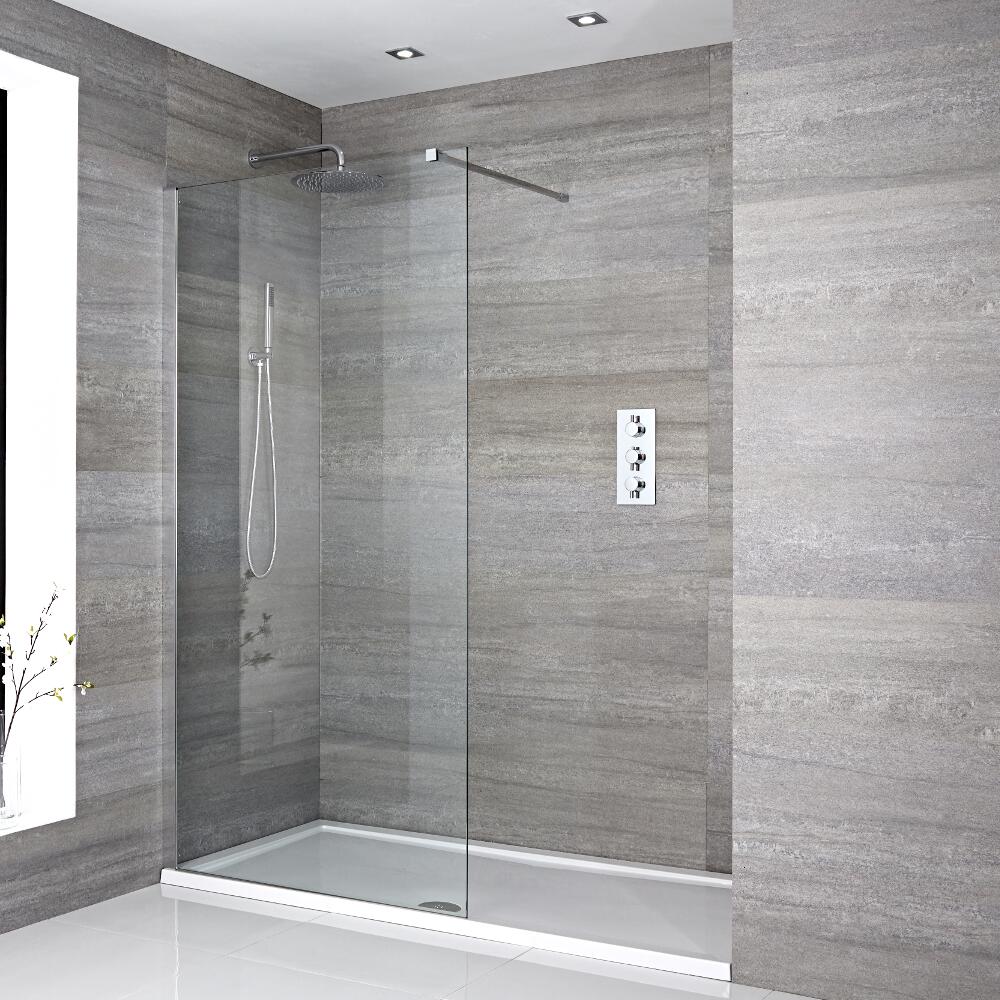 Paroi de douche 80x195cm & Receveur 140x90cm