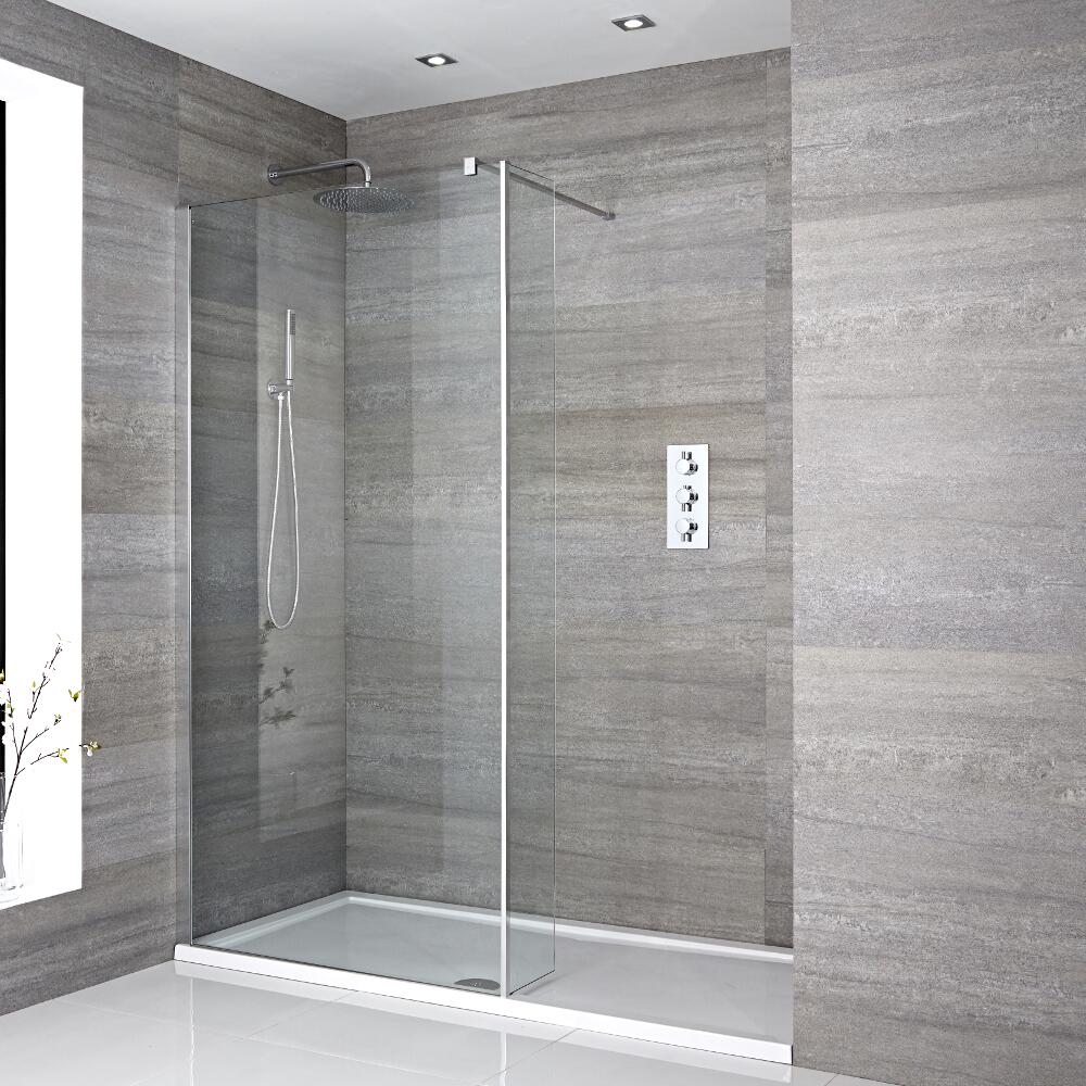 Paroi de douche 80x195cm Retour & Receveur 140x80cm