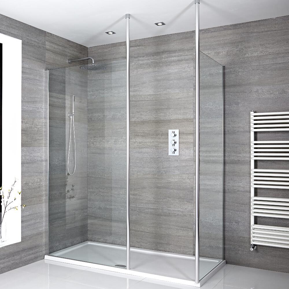 Douche italienne d’angle avec receveur de douche – Choix de Tailles – Sera